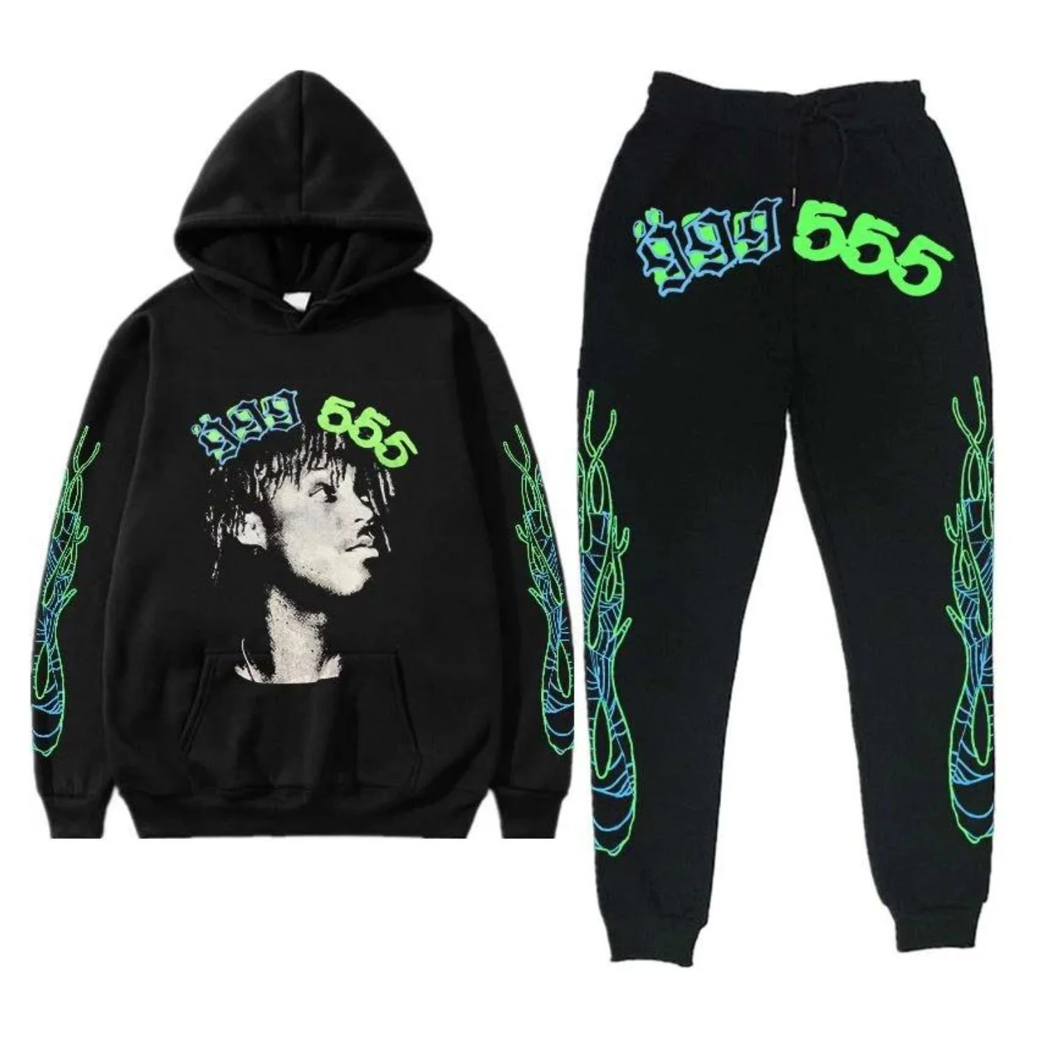 Sp5der Sweatsuit 999 Club Young Thug Black