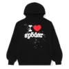 Sp5der I Heart SP5 Hoodie Black – Bold Streetwear Essential