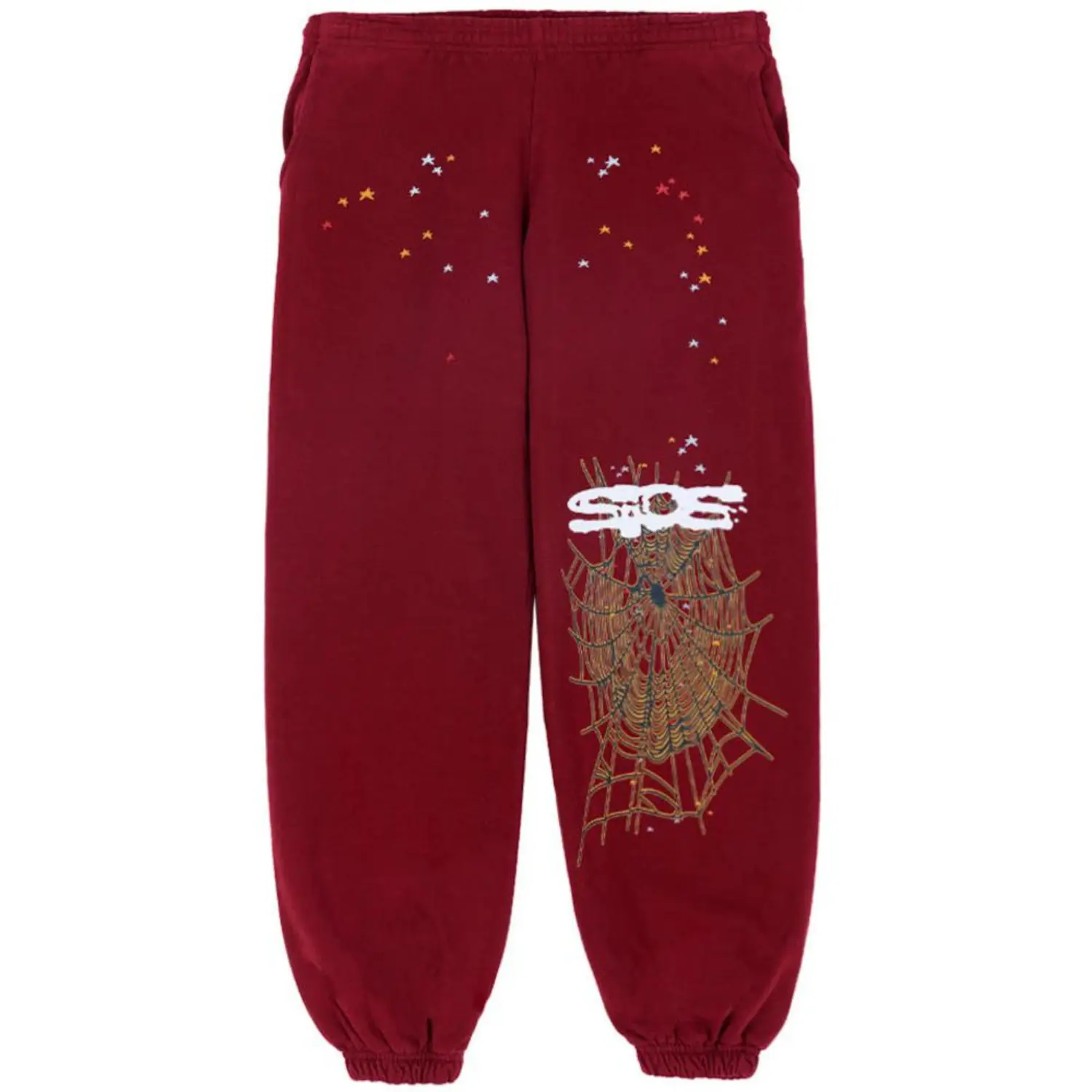 Sp5der Sweatsuit SP5 Maroon pants