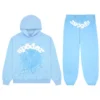 Sp5der Web Sweatsuit Sky Blue – Fresh Streetwear Set
