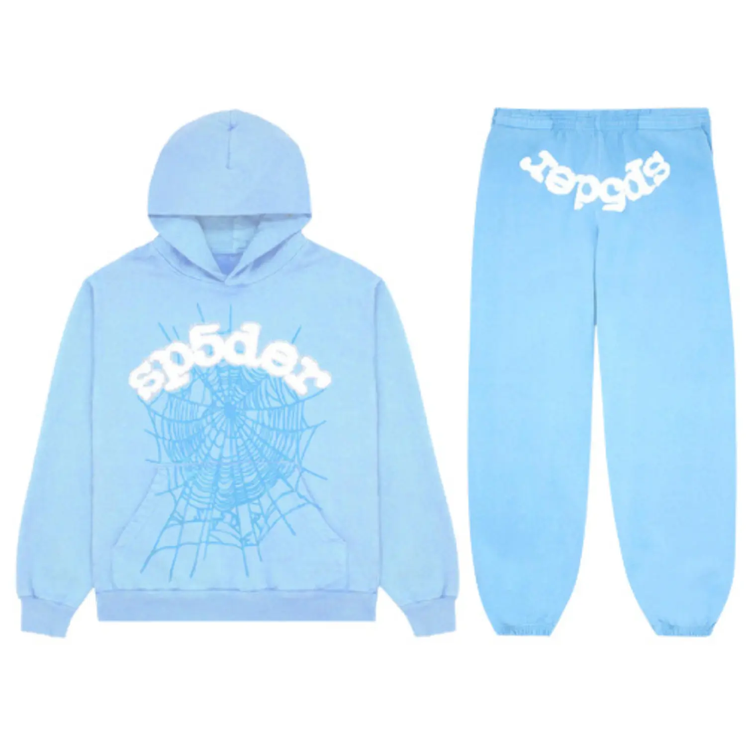 Sp5der Sweatsuit Web Sky Blue