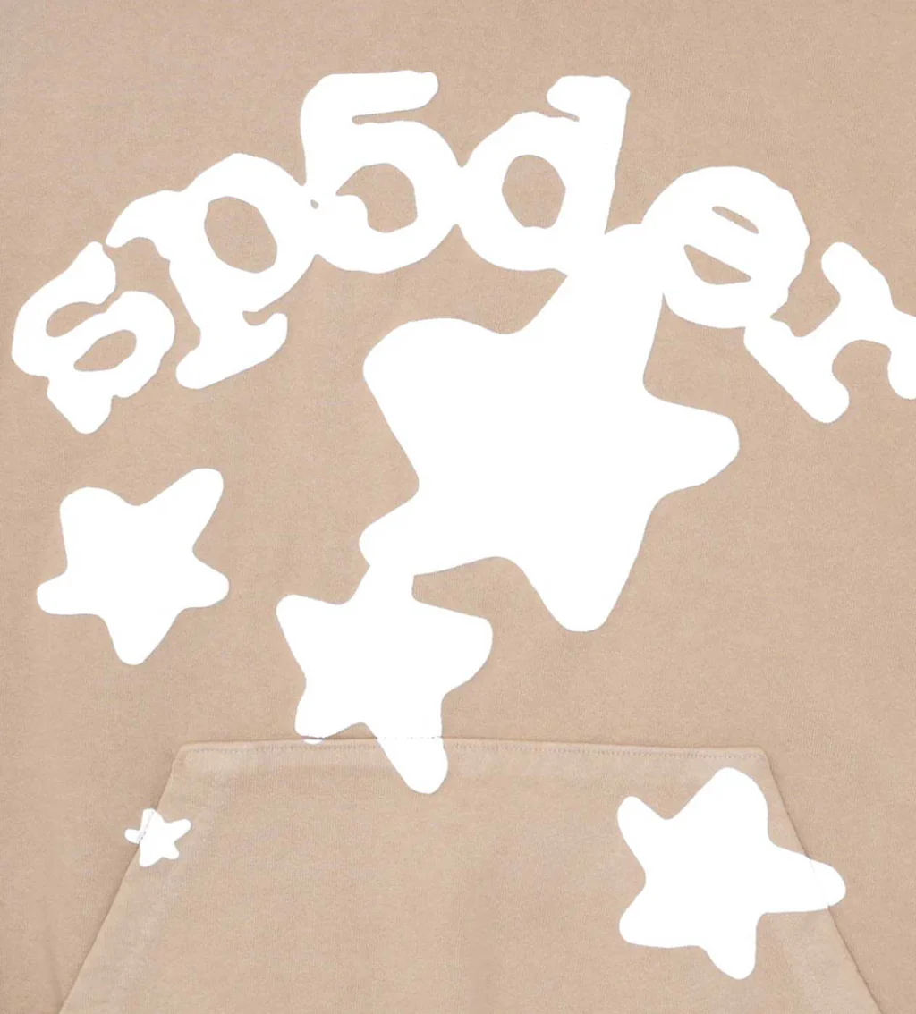 Sp5der Beluga Hoodie Sand close