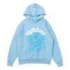 Sky Blue Sp5der Web Hoodie – Soft Streetwear Vibes