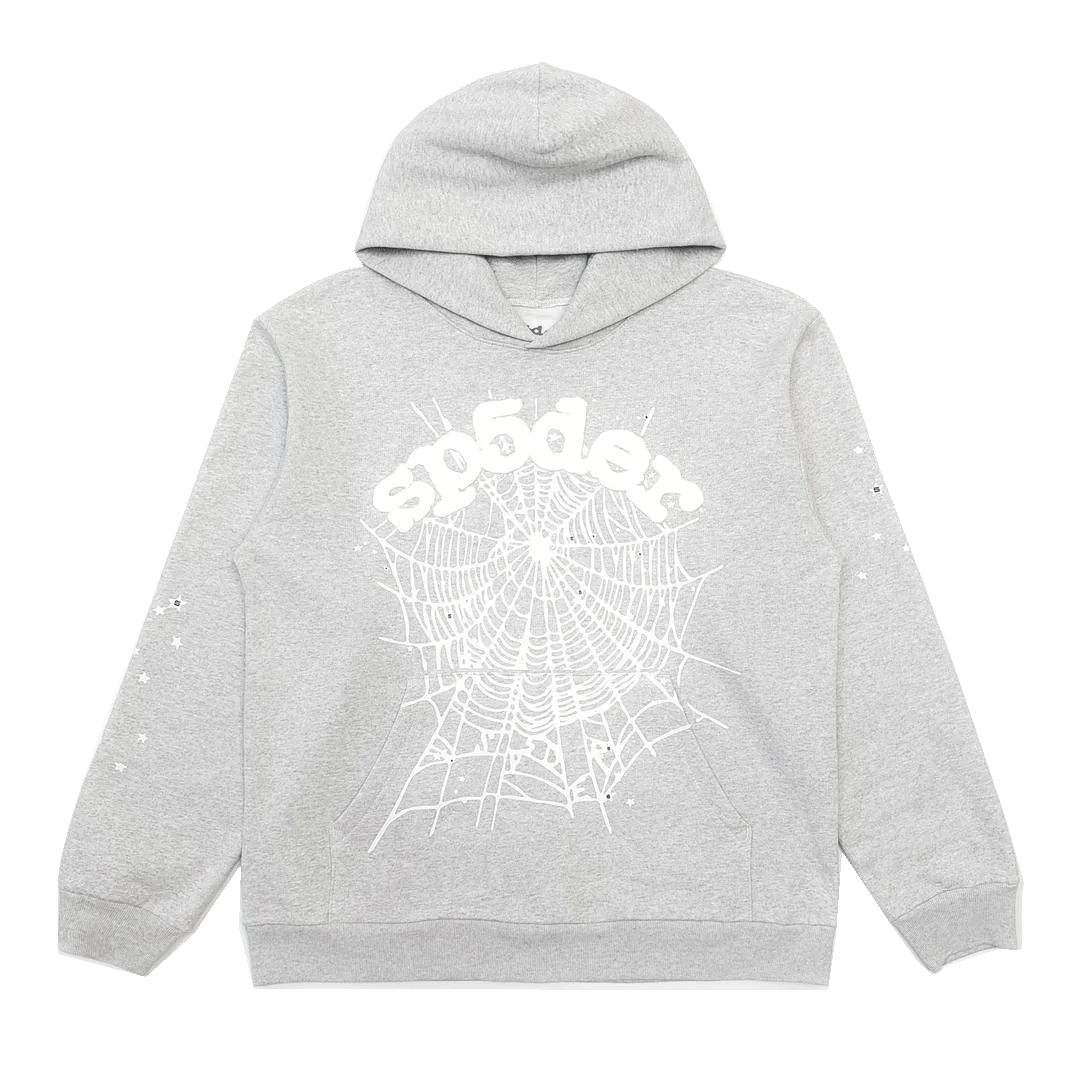 Sp5der Hoodie OG Web Grey