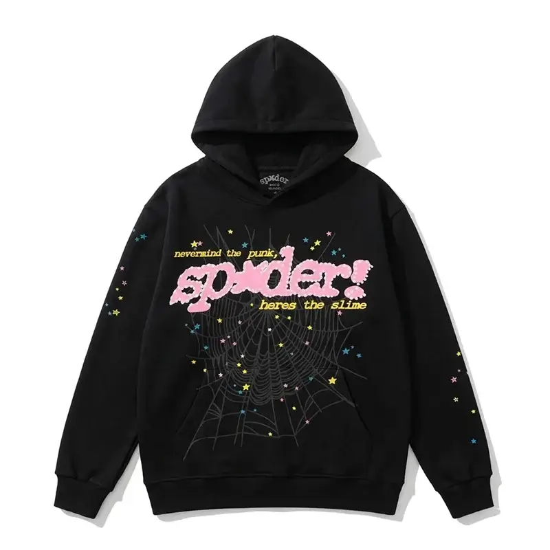 Sp5der Hoodie Black Pink Spider